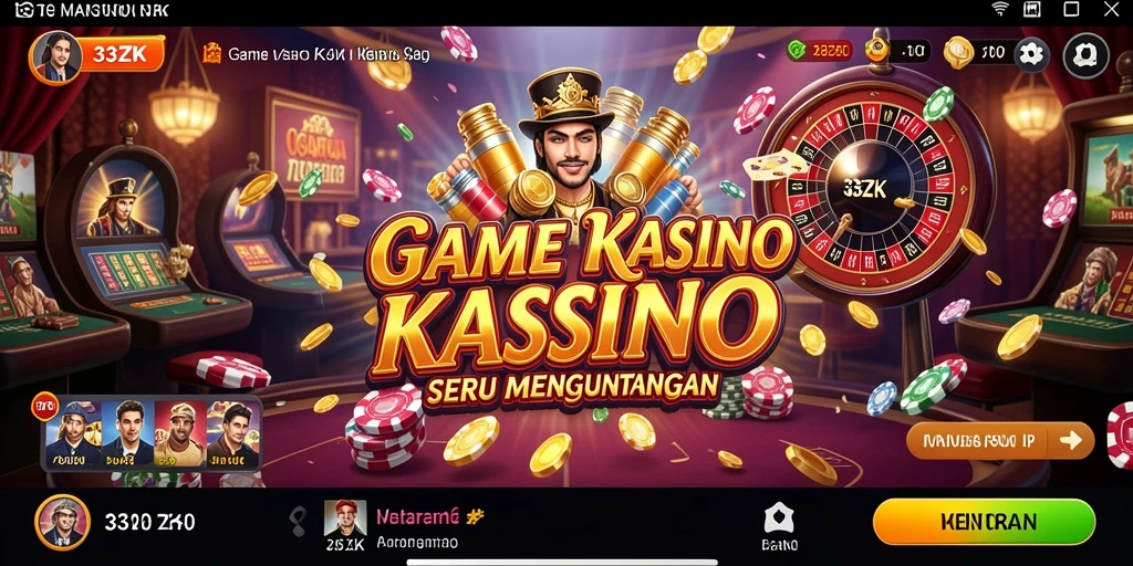 Tampilan menarik dari gameplay game Kasino 33ZK.