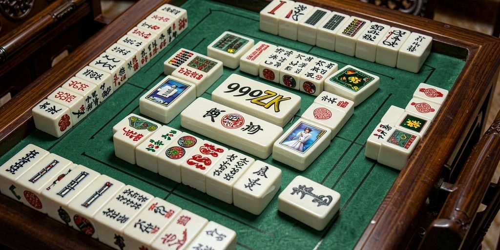 Tampilan gameplay Mahjong yang seru dan menantang di 999ZK.