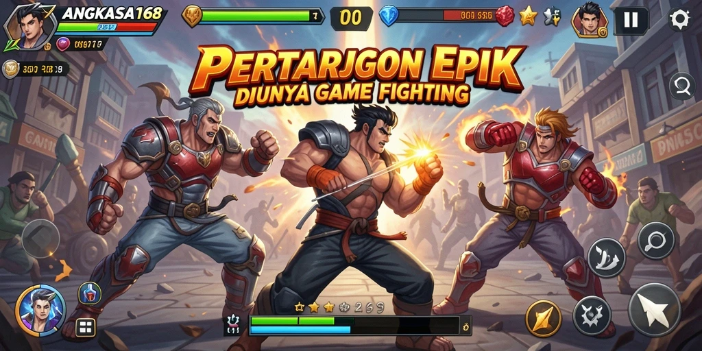 Tampilan seru gameplay Fighting di ANGKASA168 yang menegangkan.