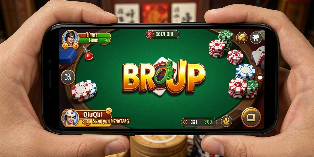 Tampilan gameplay QiuQiu yang seru dan kompetitif.