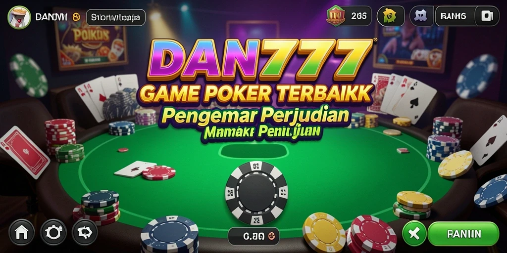 Tampilan gameplay mendebarkan di DAN777, penuh dengan aksi Poker.