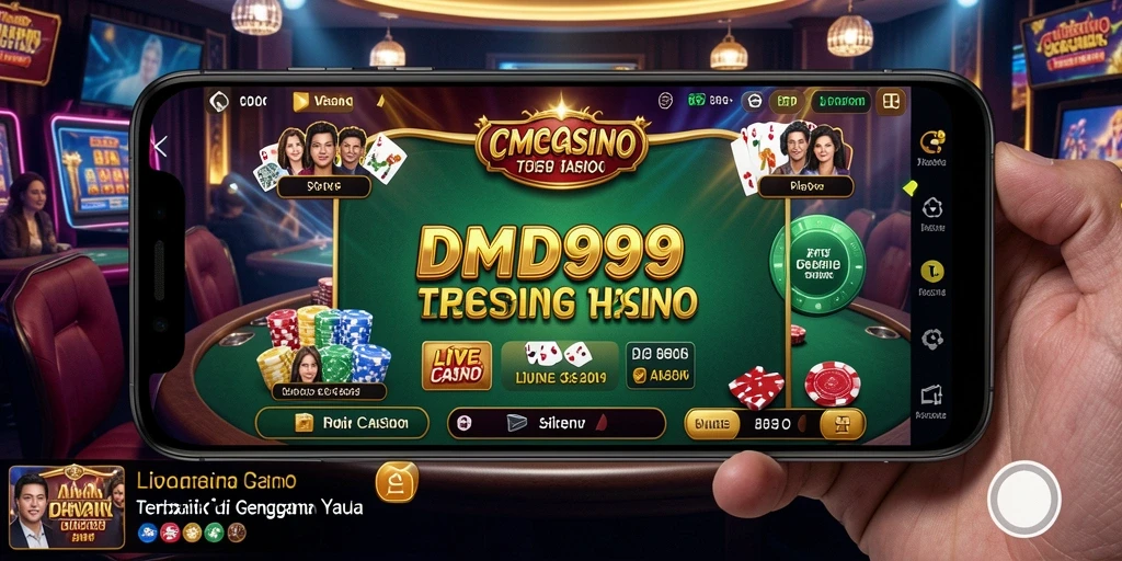 Tampilan mendebarkan gameplay Live Casino di DMD999.