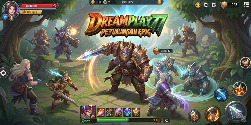 Tangkapan layar menunjukkan aksi seru dalam game RPG.
