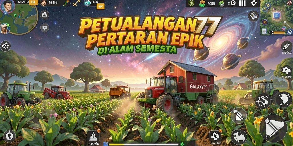 Tampilan menakjubkan dari gameplay pertanian di GALAXY77.