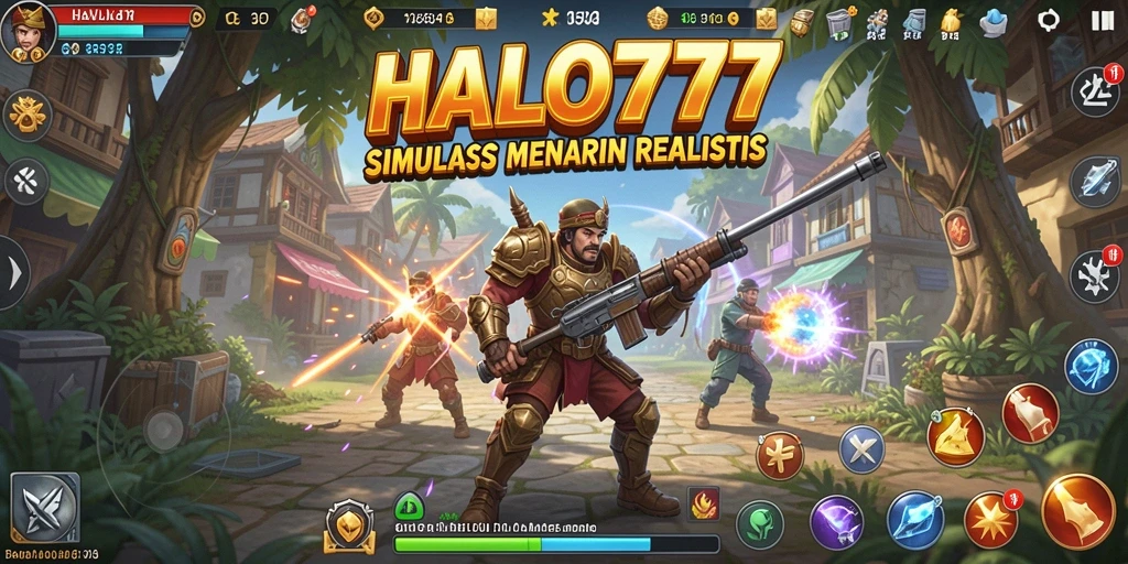 Tampilan dinamis gameplay HALO777 yang realistis.
