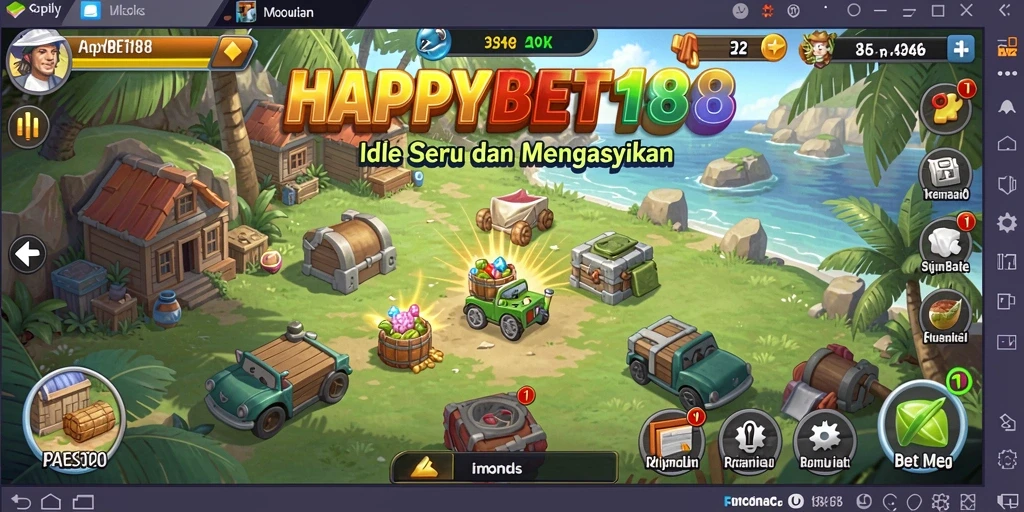 Screenshot menunjukkan gameplay Idle yang mengasyikkan dari HAPPYBET188.