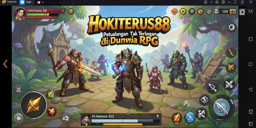 Tangkapan layar menampilkan aksi seru dalam petualangan RPG.