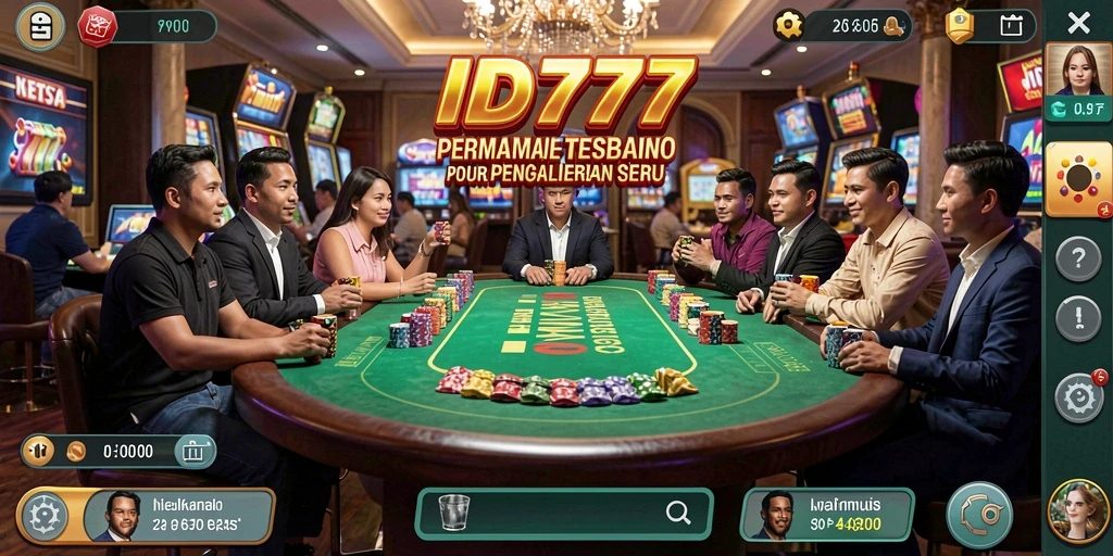 Screenshot gameplay ID777 yang menampilkan suasana kasino virtual yang menarik.
