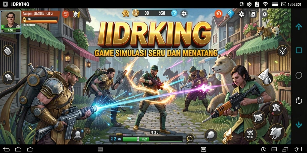 Tampilan gameplay menarik dan interaksi dalam IDRKING.