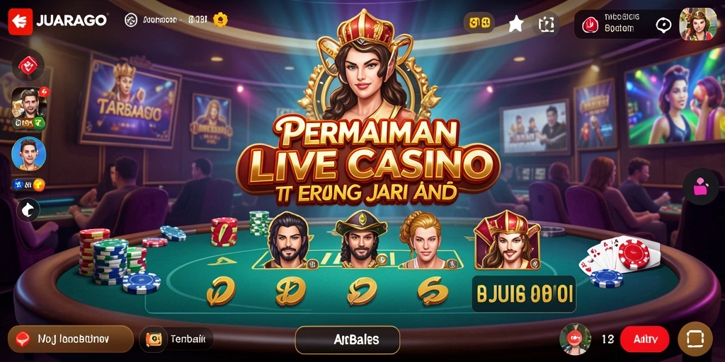 Screenshot gameplay Live Casino JUARAGO yang menarik.