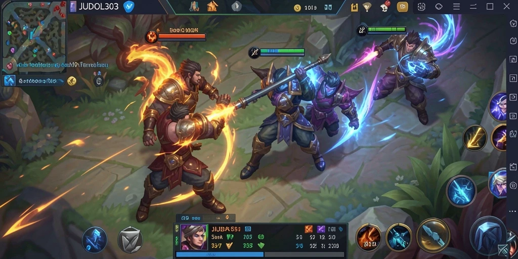 Gameplay MOBA yang seru dan menantang dalam JUDOL303