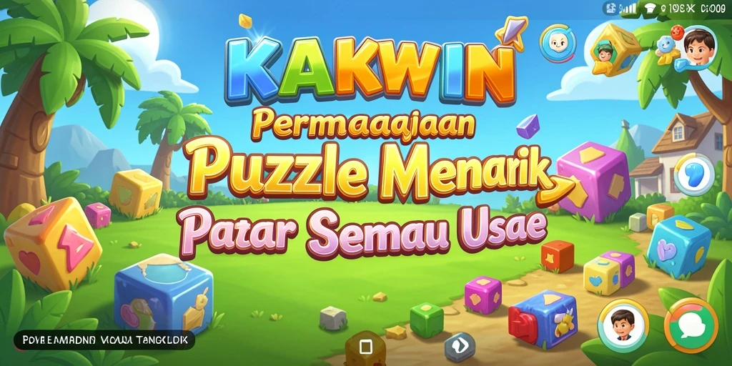 Screenshot gameplay KAKWIN menunjukkan teka-teki menarik yang harus dipecahkan.