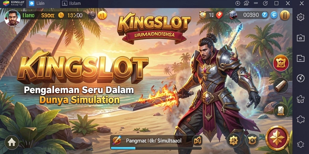 Tampilan gameplay KINGSLOT dengan elemen Simulation yang mendebarkan.