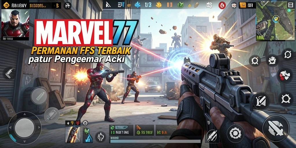 Tampilan gameplay MARVEL77 yang menegangkan dan seru saat aksi pertempuran berlangsung.