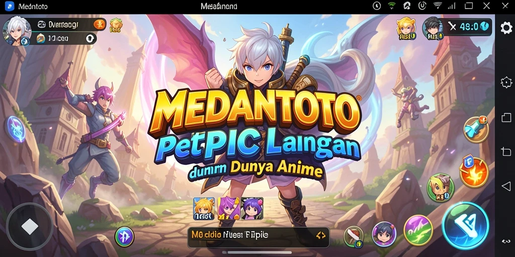 Tampilan gameplay seru di dunia MEDANTOTO yang penuh warna.