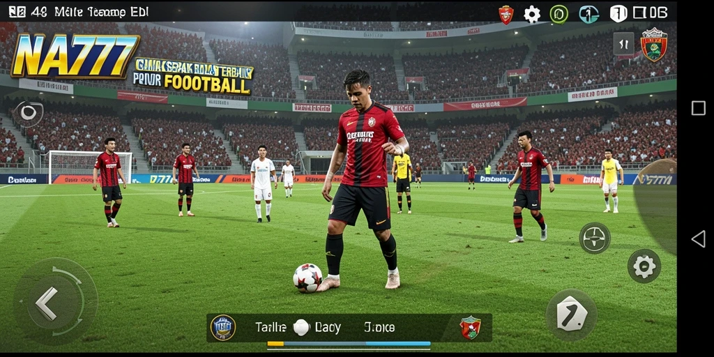 Tampilan gameplay NA777 yang seru dan menghadirkan aksi sepak bola mendebarkan.