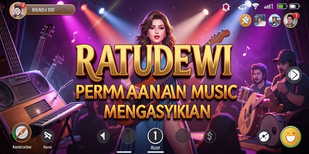 Tampilan gameplay menarik dari permainan musik RATUDEWI.