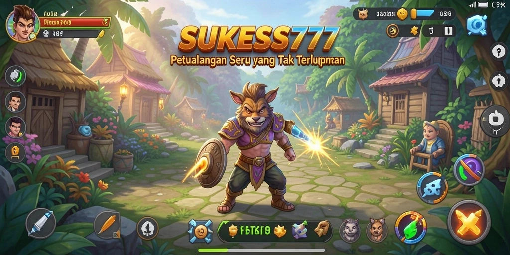 Screenshot gameplay yang menunjukkan aksi petualangan seru di SUKSES777.