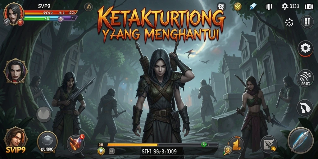 Tangkapan layar gameplay menyeramkan dari SVIP9 yang menampilkan suasana Horror.