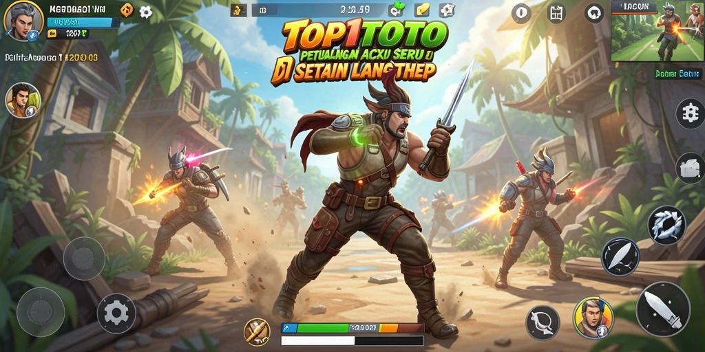 Screenshot gameplay <strong>TOP1TOTO</strong> menampilkan aksi seru dan pertarungan menegangkan.