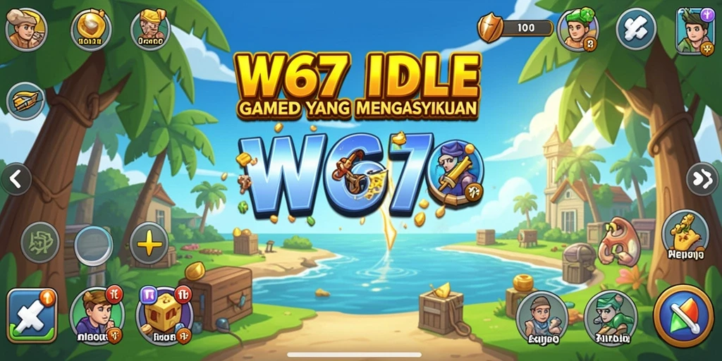 Tampilan gameplay W67 yang seru dan menantang sebagai game Idle.