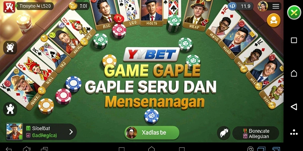 Tampilan gameplay Gaple yang seru di YYBET.